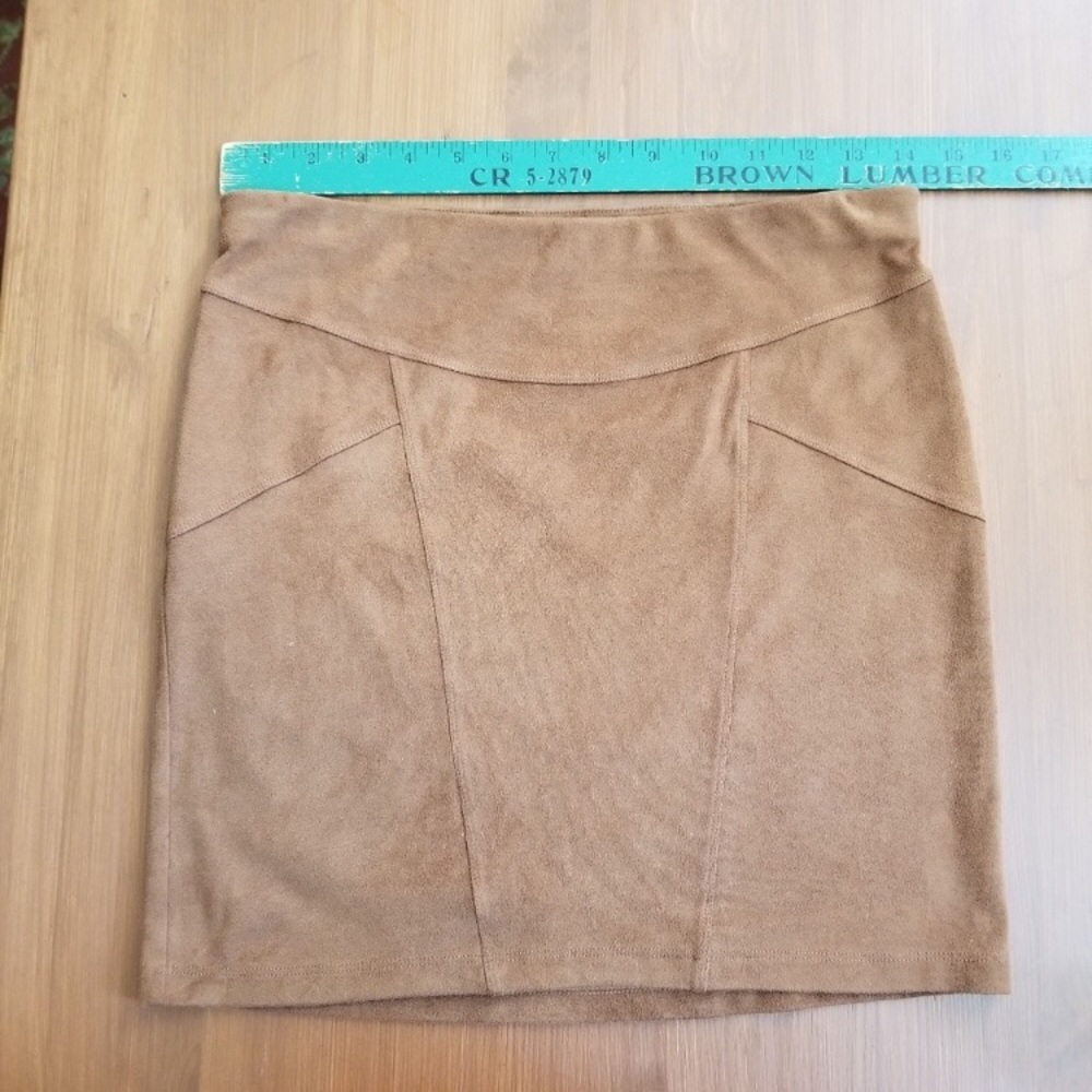 Express faux suede mini skirt